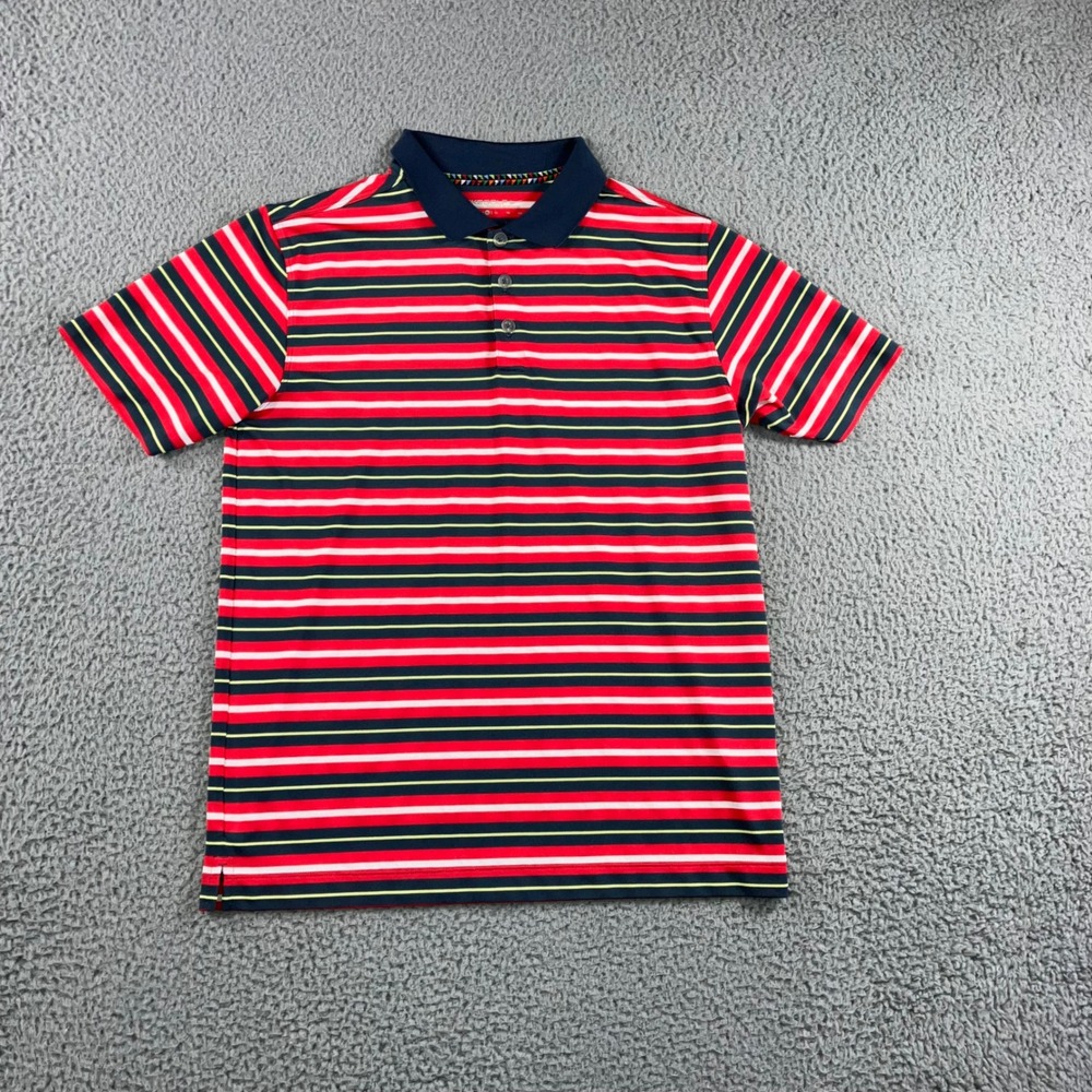Nike‎ Golf Dri Fit Polo Shirt Men XL Stripe Collared Short Sleeve Casual Sporty